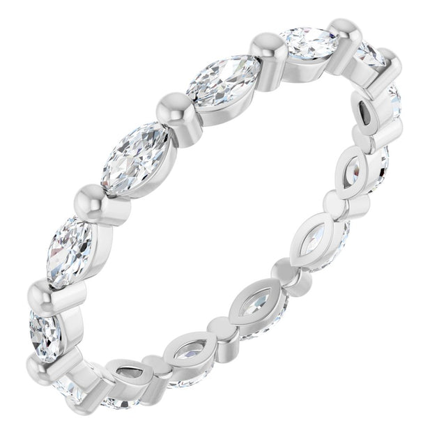 14K White Gold 3/4 CTW Lab-Grown Diamond Eternity Band