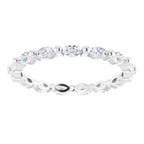 14K White 5/8 CTW Natural Diamond Eternity Band