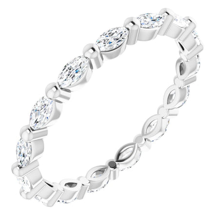 14K White 5/8 CTW Natural Diamond Eternity Band