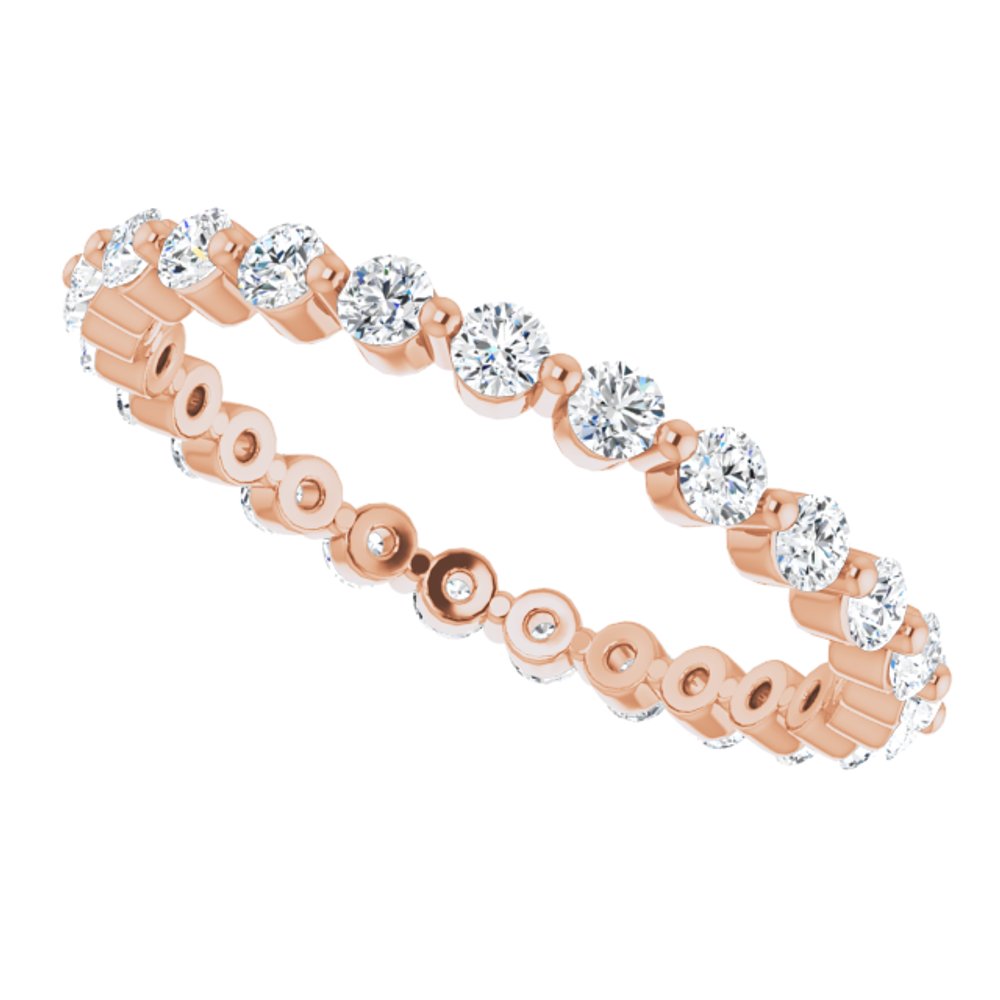 14K Rose 1/2 CTW Natural Diamond Eternity Band