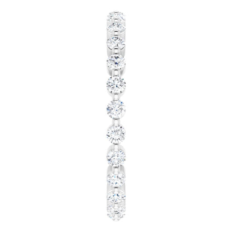 14K White 1/2 CTW Natural Diamond Eternity Band