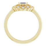 14K Yellow Gold 1/5 CTW Natural Diamond Vintage-Inspired Ring