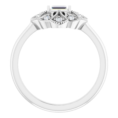 14K White Gold 1/5 CTW Natural Diamond Vintage-Inspired Ring