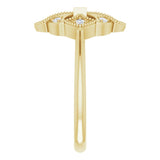 14K Yellow 1/5 CTW Natural Diamond Vintage-Inspired Ring