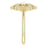 14K Yellow Gold 1/5 CTW Natural Diamond Vintage-Inspired Ring
