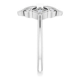 14K White Gold 1/5 CTW Natural Diamond Vintage-Inspired Ring
