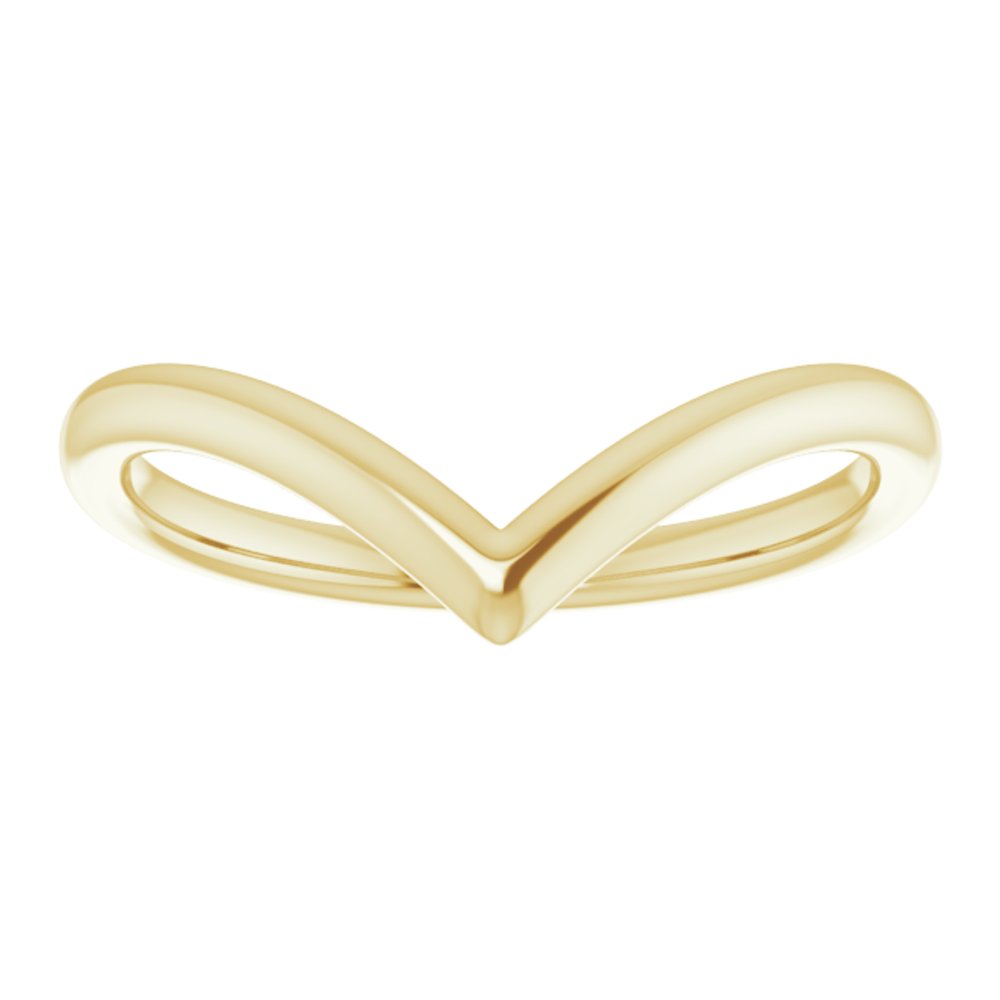 18K Yellow Contour Band