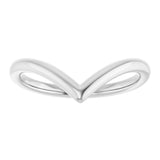 14K White Contour Band