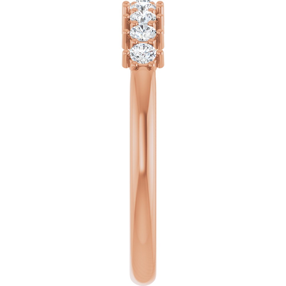 14K Rose 1/4 CTW Natural Diamond Anniversary Band