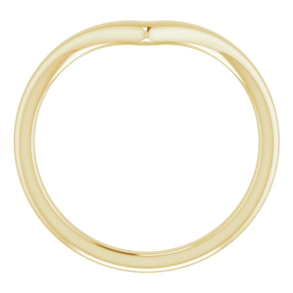 18K Yellow Contour Band