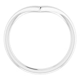 14K White Contour Band