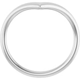 14K White Contour Band