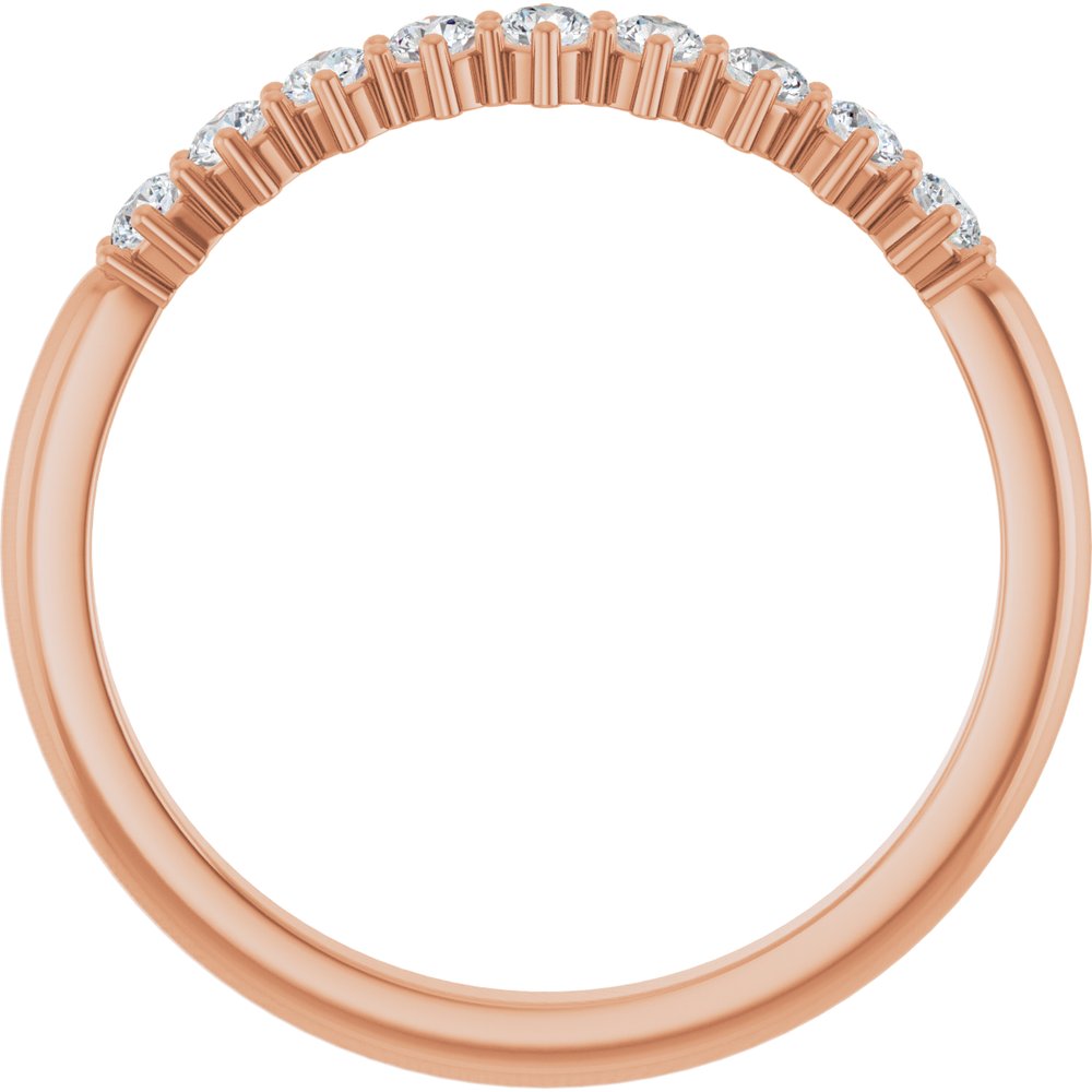 14K Rose 1/4 CTW Natural Diamond Anniversary Band