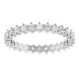 14K White Gold 7/8 CTW Natural Diamond Eternity Band Size 7