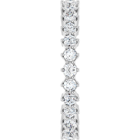 14K White Gold 7/8 CTW Natural Diamond Eternity Band Size 7