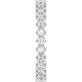 14K White Gold 7/8 CTW Natural Diamond Eternity Band Size 7