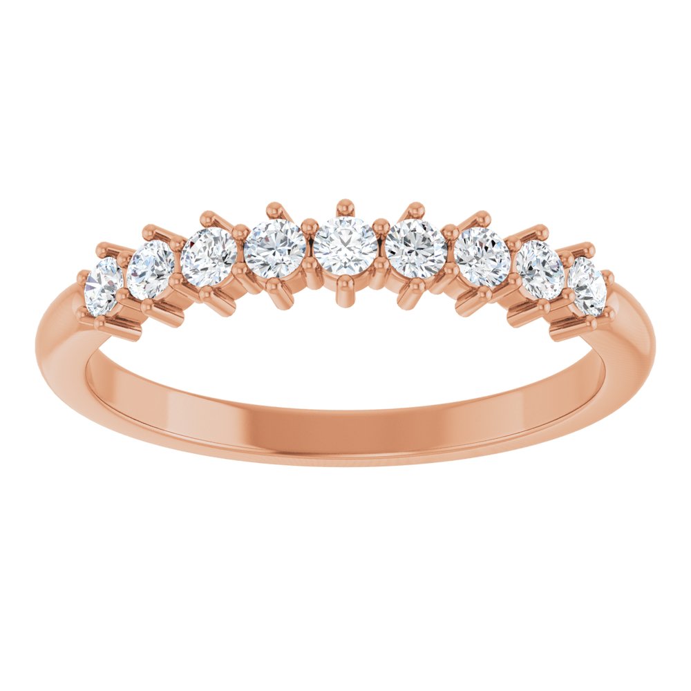 14K Rose 1/4 CTW Natural Diamond Anniversary Band