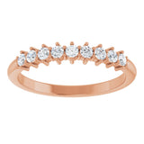 14K Rose 1/4 CTW Natural Diamond Anniversary Band