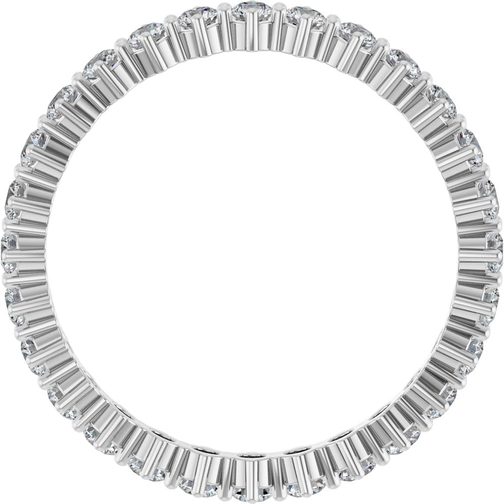 14K White Gold 7/8 CTW Natural Diamond Eternity Band Size 7