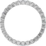 14K White Gold 7/8 CTW Natural Diamond Eternity Band Size 7