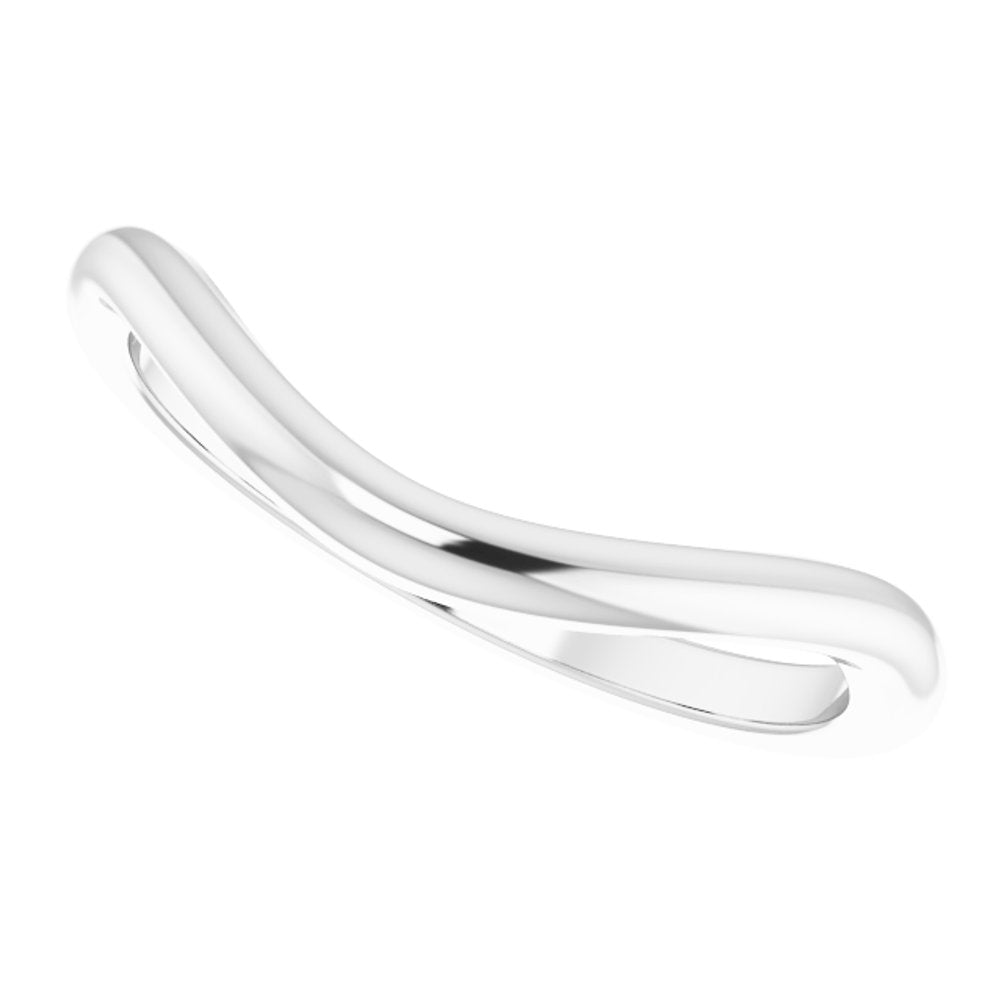 14K White Contour Band