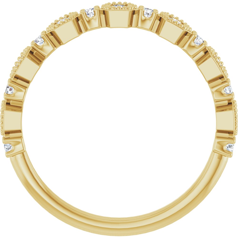 14K Yellow 1/4 CTW Natural Diamond Anniversary Band
