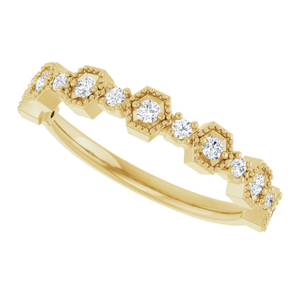 14K Yellow 1/4 CTW Natural Diamond Anniversary Band