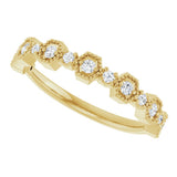14K Yellow 1/4 CTW Natural Diamond Anniversary Band