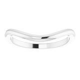 14K White Contour Band