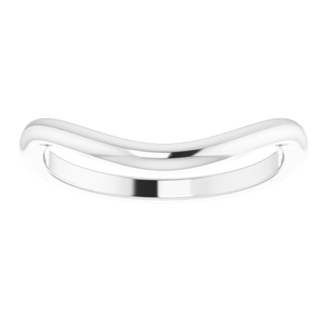 14K White Contour Band