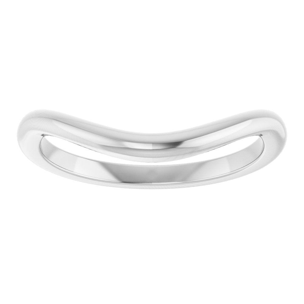 10K White 1.9 mm Contour Band