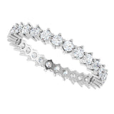 14K White Gold 7/8 CTW Natural Diamond Eternity Band Size 7