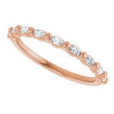 14K Rose 1/4 CTW Natural Diamond Anniversary Band