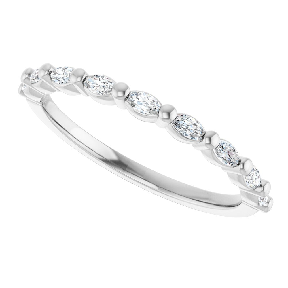14K White Gold 1/5 CTW Natural Diamond Anniversary Band