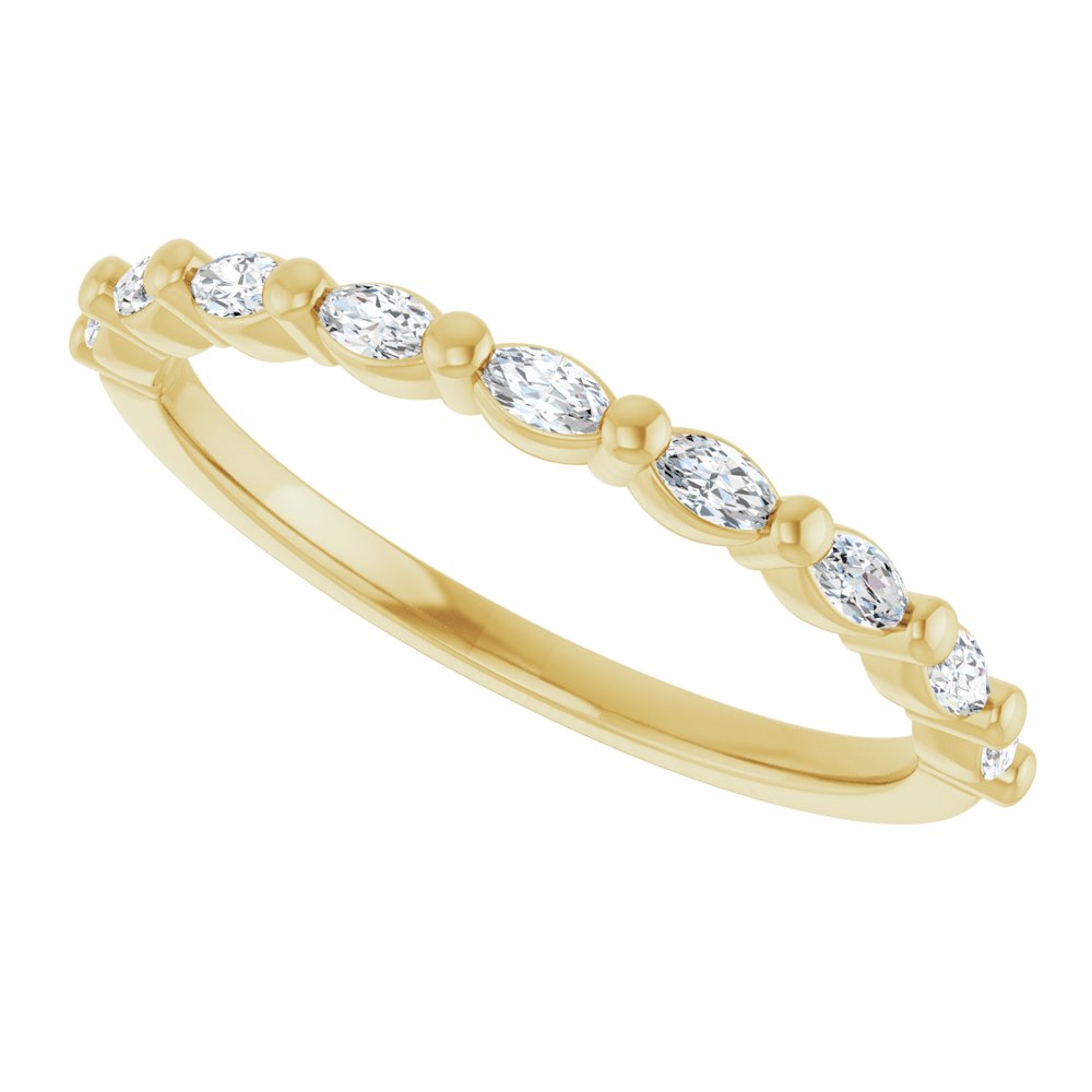 14K Yellow 1/4 CTW Natural Diamond Anniversary Band