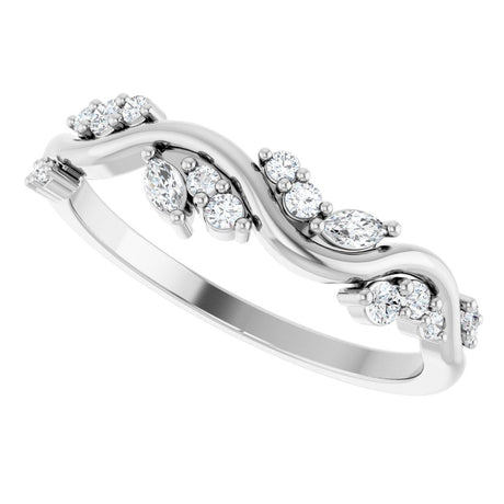 14K White 1/5 CTW Natural Diamond Anniversary Band