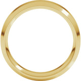 10K Yellow Gold 6 mm Beveled-Edge Comfort-Fit Flat Band Size 9