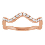 14K Rose 1/3 CTW Natural Diamond French-Set Anniversary Band