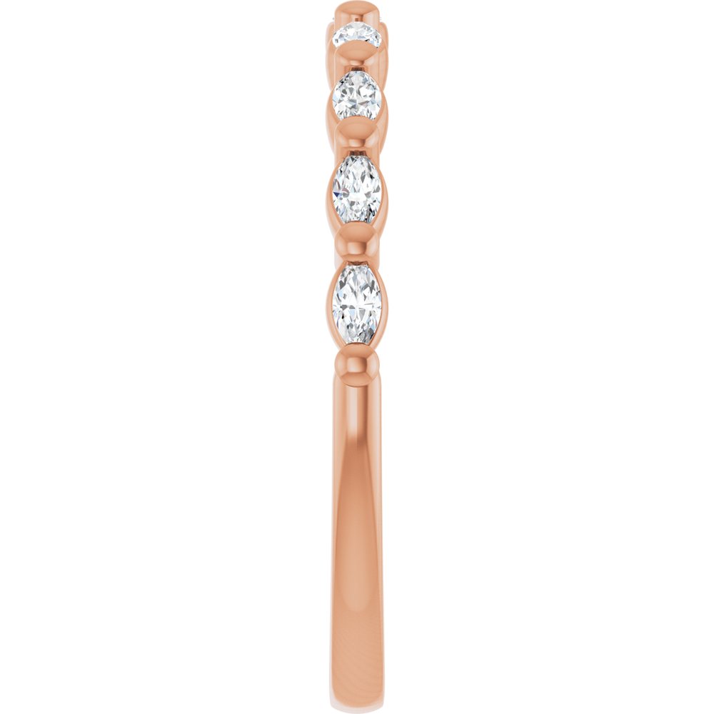 14K Rose 1/4 CTW Natural Diamond Anniversary Band