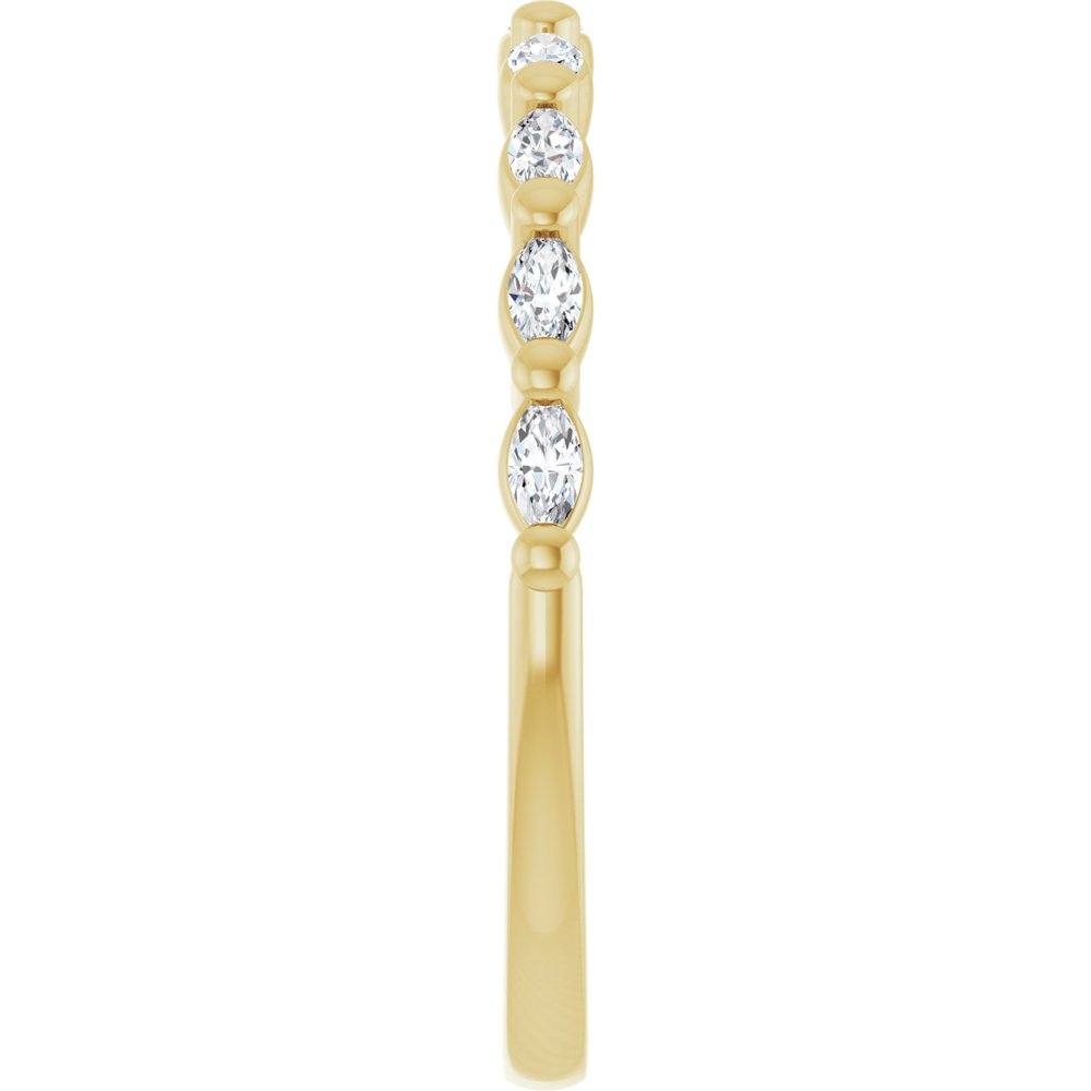 14K Yellow 1/4 CTW Natural Diamond Anniversary Band