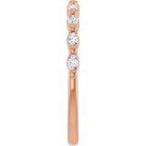 14K Rose Gold 1/5 CTW Natural Diamond Anniversary Band