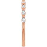 14K Rose 1/4 CTW Natural Diamond Anniversary Band