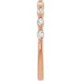 14K Rose 1/5 CTW Natural Diamond Anniversary Band