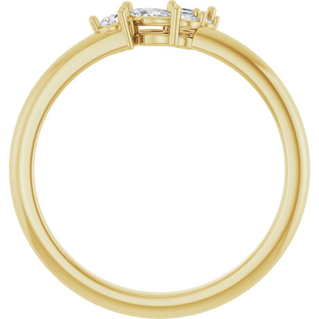 14K Yellow Gold 1/6 CTW Natural Diamond Stackable Ring
