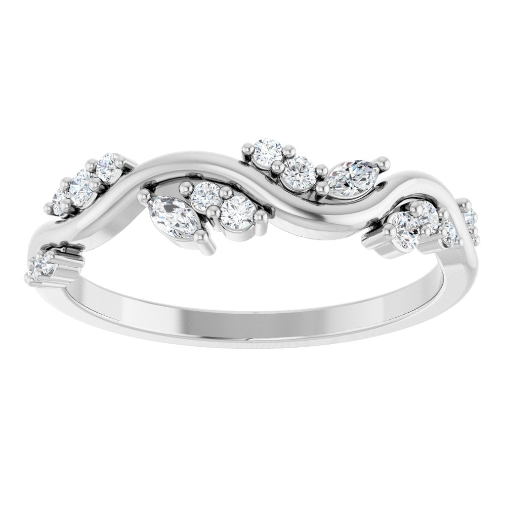 14K White 1/5 CTW Natural Diamond Anniversary Band