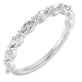 14K White 1/2 CTW Natural Diamond Anniversary Band