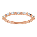 14K Rose 1/4 CTW Natural Diamond Anniversary Band