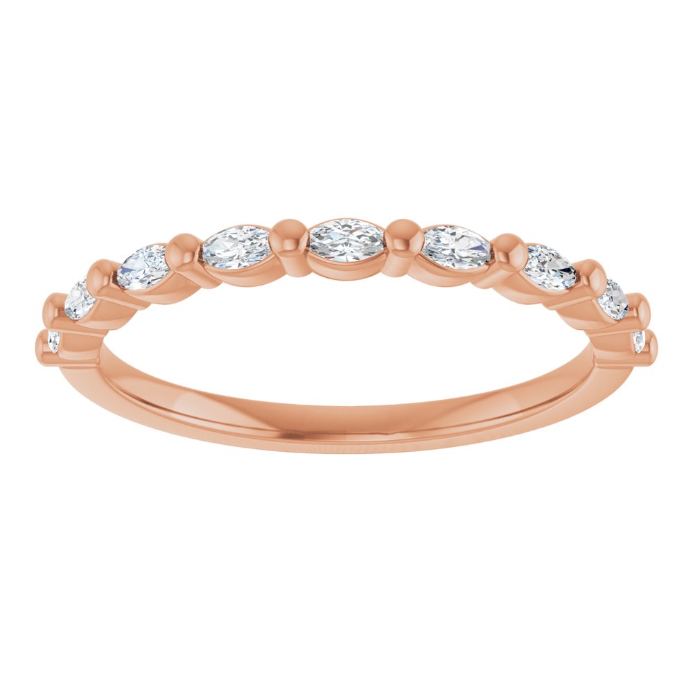 14K Rose 1/5 CTW Natural Diamond Anniversary Band