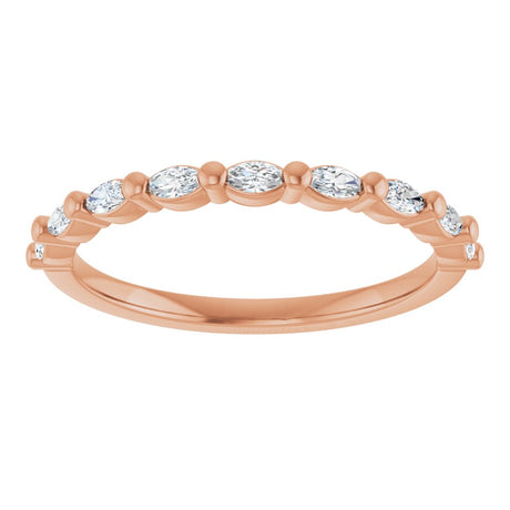 14K Rose Gold 1/5 CTW Natural Diamond Anniversary Band