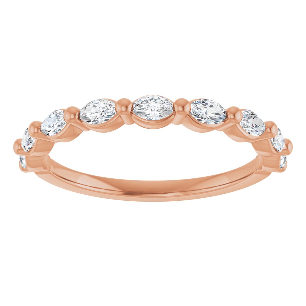 14K Rose 1/2 CTW Natural Diamond Anniversary Band